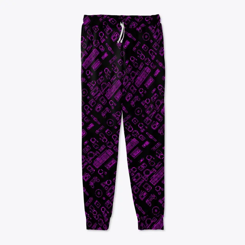 Retro Joggers (Purple Outline)