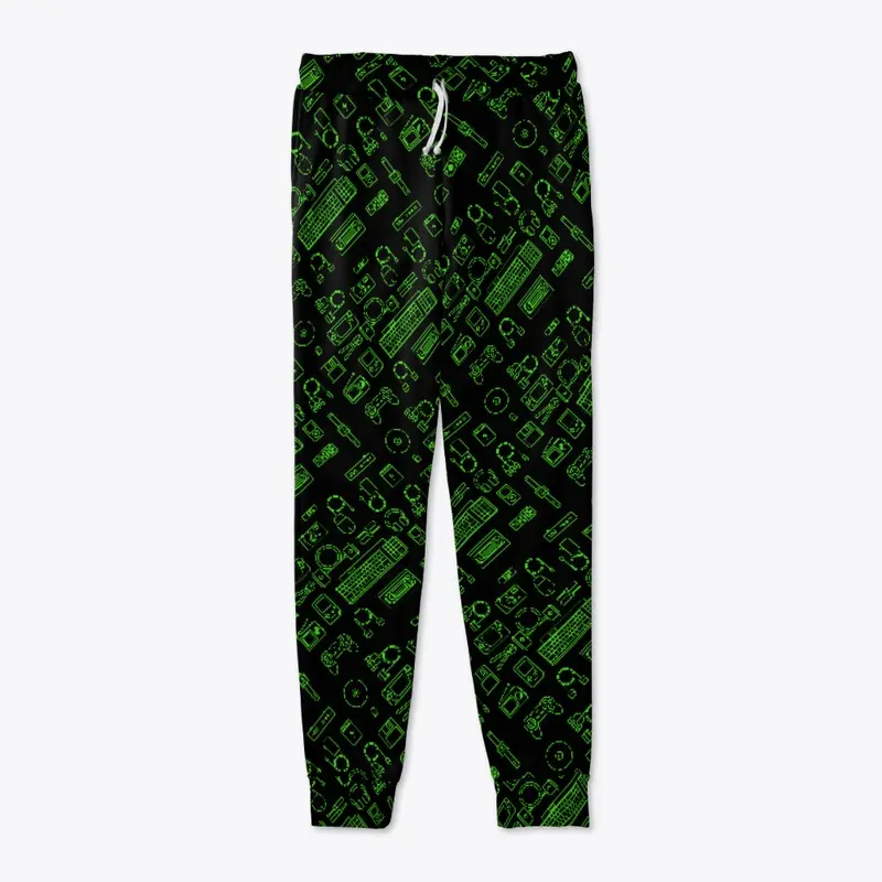 Retro Joggers (Green Outlines)